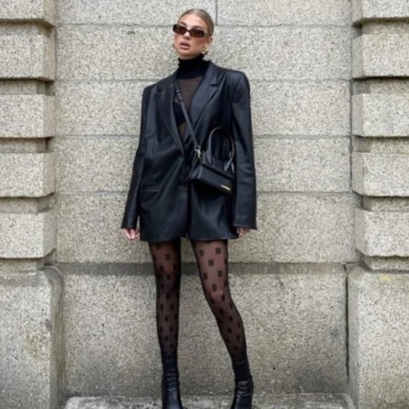 Zara Jackets & Blazers - Zara Faux Leather Blazer